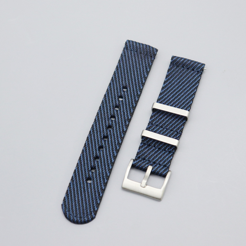 boucle bleu marine-argent