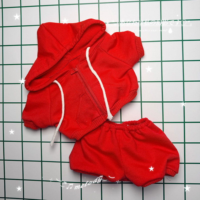 Labubu red hoodie set