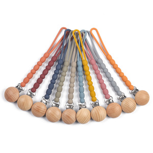 New arrivals cấp thực phẩm mềm linh hoạt bé núm vú Clip & chủ Silicone Mọc Răng Hạt Teether núm vú với clip cho trẻ sơ sinh - Product Image 1