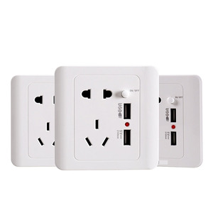 <strong>UK</strong> Standard Household Power Wall <strong>Mounted</strong> Light 10A 1/2 Way 1/2/3/4 Gang Push Button 250V PC Electrical USB Switch Socket - Product Image 3