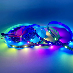WS2812B WS2811 144LED/M indirizzabile RGB striscia LED 5V luce flessibile programmabile con opzioni PCB bianco nero