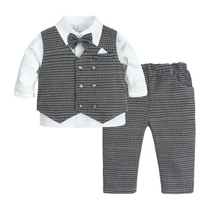 Yeni varış erkek elbise resmi beyefendi bahar sonbahar giysileri çocuk doğum günü giyim setleri - Product Image 5