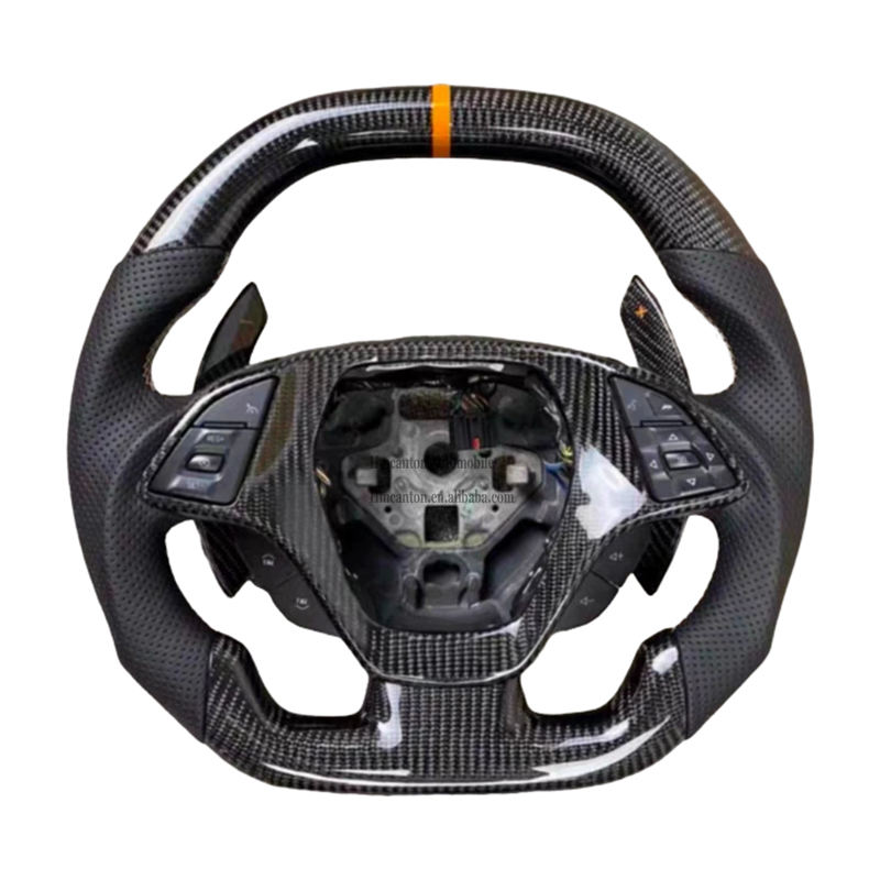 Carbone + cuir + point blanc + rayure orange + aucun boutons de palettes