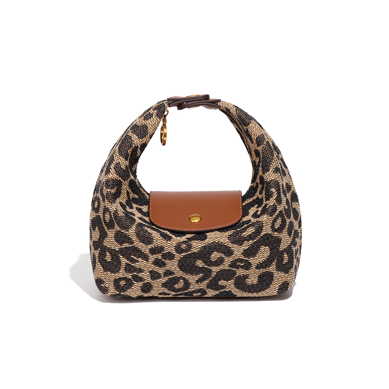 D2381-1#Imprimé léopard/Marron