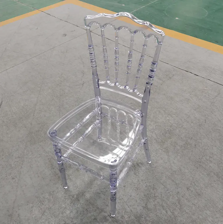 Unassembled Transparent Clear Color Resin Napoleon chair