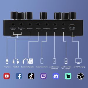 Chuyên nghiệp phát thanh truyền hình Kit với Thông Minh sửa chữa giọng nói Card âm thanh và microphone cho live streaming phát thanh truyền hình - Product Image 6