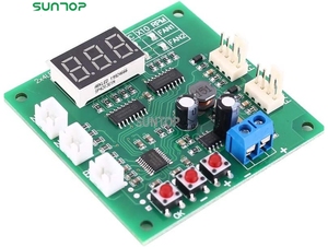 PWM-Treiber modul, DC 12V 24V 48V 2-Kanal 4-Draht-Lüfter-Temperaturregler Drehzahl regler Anzeige modul für PC-Lüfter/Alarm - Product Image 6