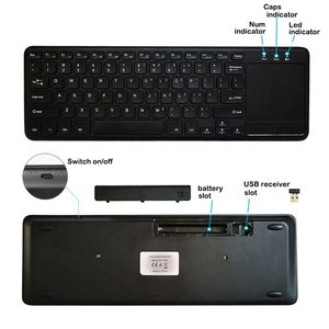 Wireless <strong>Keyboard</strong> With TouchPad USB Wireless All-In-One Media <strong>Keyboard</strong> Powered by AAA Battery Personal Customize Provide - Product Image 5