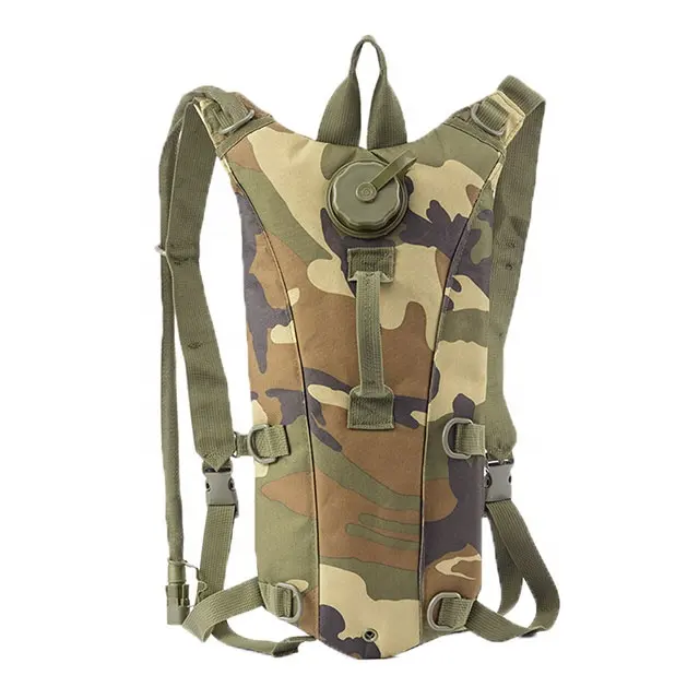 Yakeda camuflagem outdoor caminhadas ciclismo sobrevivência mochila hidratação tático ao ar livre com bexiga 2L água