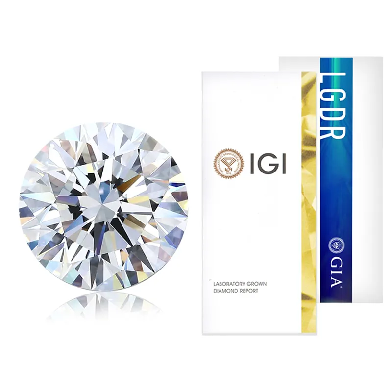 Starsgem Ronde Diamond Cut Def Kleur Diamanten Hpht Grote Gem Lab Diamond