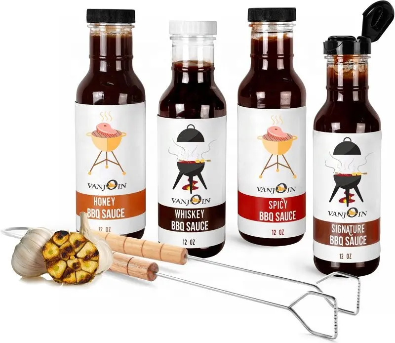 Leere 5 Unzen 8 Unzen 12 Unzen 150ml 250ml Woozy Chili Salat Ketchup Hot Sauce Plastik-Quetsch flasche mit schwarzem Verschluss für Mayonnaise