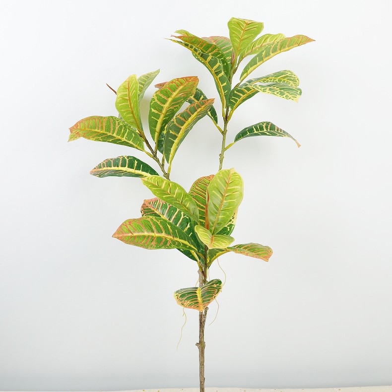 3 fourchettes saupoudrées de banyan doré vert h86cm