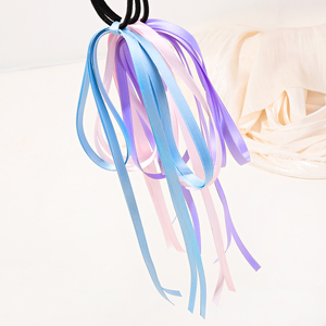 Gran oferta, recién llegado, lazos coloridos hechos a mano para el cabello, lazo ajustado, banda elástica para el cabello con cola larga, accesorios para niñas - Product Image 2