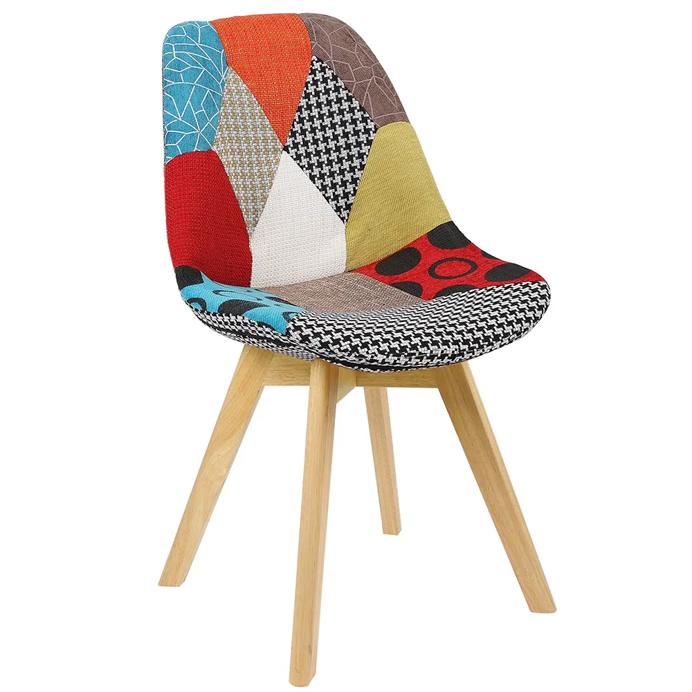 Chaise de salle à manger en Patchwork de tulipe, tapisserie scandinave, tissu de tulipe, Patchwork, Offre Spéciale