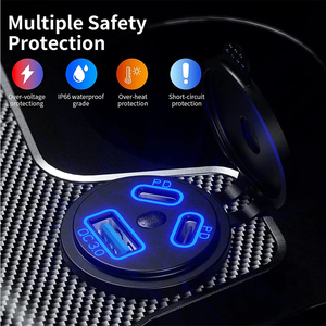 12V/24V USB插座108W 3端口双PD 45W USB C车载充电器插座和带电压表电源开关的快速充电3.0 USB充电器 - Product Image 6
