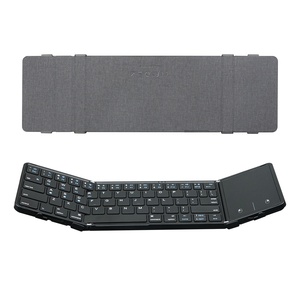 Teclado Bluetooth plegable ultradelgado con panel táctil, batería recargable, teclado de viaje para iOS/MacOS, Android, dispositivo Windows - Product Image 1