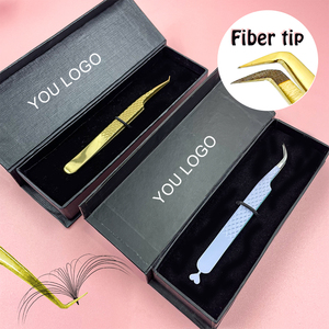 JOMAY Custom Private Label 45 90 gradi pinzette in acciaio inox a forma di L per Extension ciglia Mega Volume russo pinzette per ciglia - Product Image 4