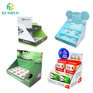 Impresión CMYK, Mostrador de cartón de tamaño personalizado, caja de exhibición de cartón de encimera al por menor para cosméticos, cuidado de la salud - Product Image 1
