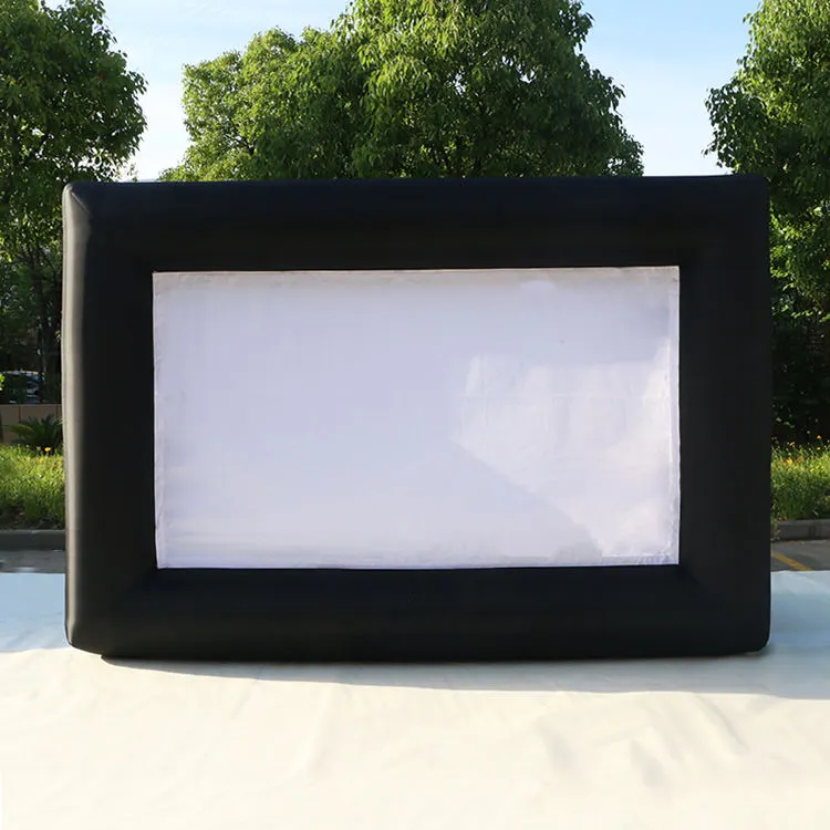 Tamanhos personalizados Tela filme inflável do ar do projetor traseiro do cinema exterior