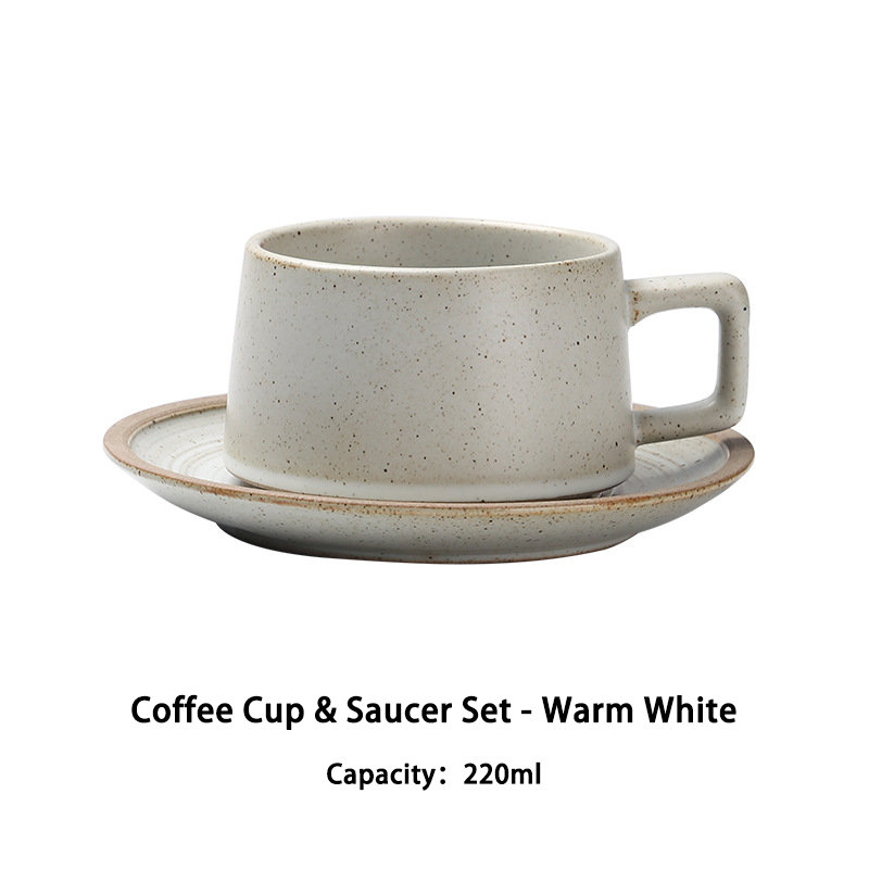 Coffee Cup & Saucer Set - Warm White