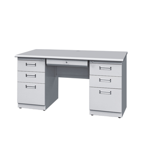 Muebles de oficina de acero, mesa de ordenador con armario de almacenamiento, archivador, 2 cajones, escritorio de oficina - Product Image 4