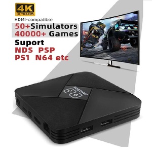 デュアルシステムビデオゲームコンソールTVボックス50エミュレーター40000ゲーム (NDS/PS1/PSP/GBA/N64用) セットトップ4KHDボックスレトロゲームコンソール