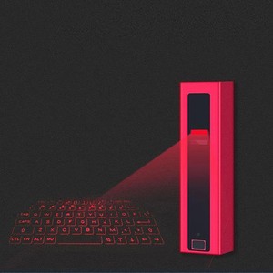 レーザーキーボードポータブルBT Compatiレーザー口紅投影キーボード音声放送携帯電話コンピュータ用 - Product Image 1