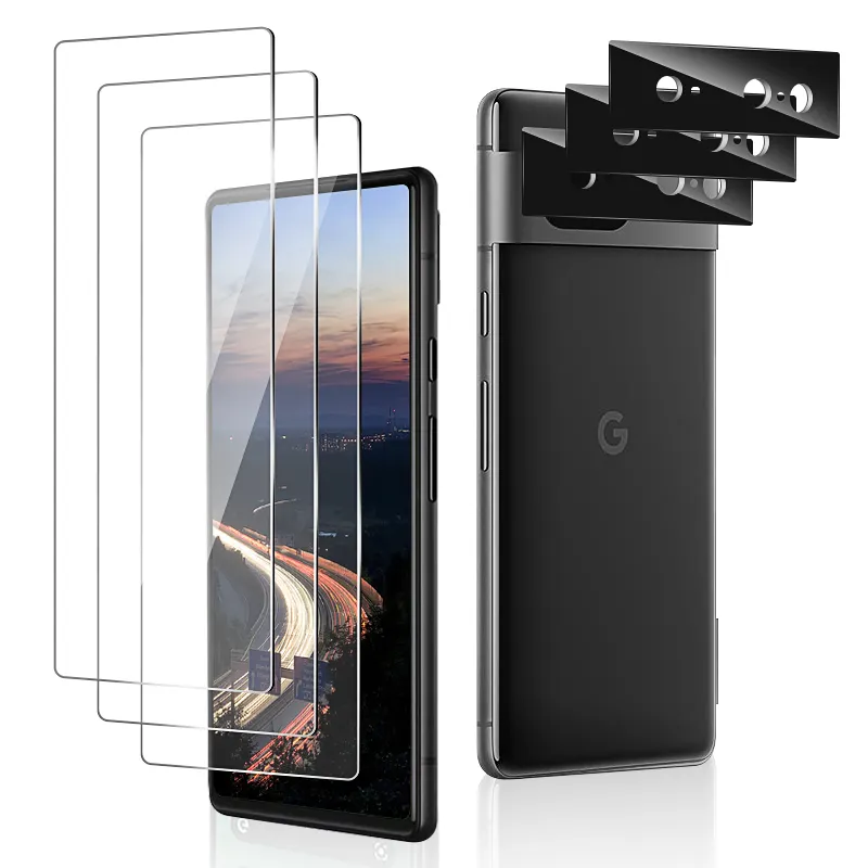 Proteggi schermo in vetro temperato 9H HD per Google Pixel 7, per Google Pixel 6 6A 5 5A 4 4A Pro protezione della pellicola della protezione dello schermo