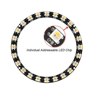24Leds รอบนำแหวนแสงดิจิตอล SK6812วงกลม LED แหวนวงกลมแสง RGBW สีเมจิก