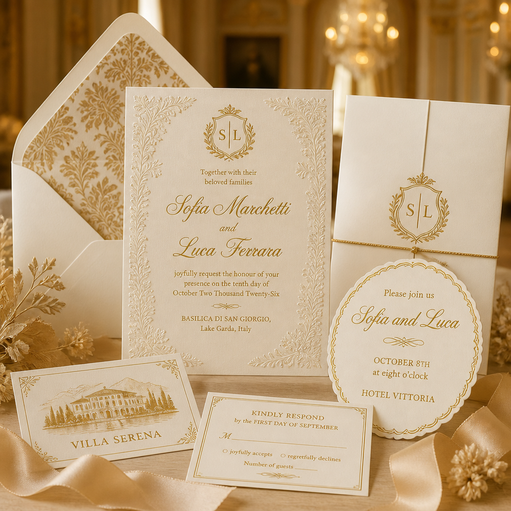 Luxury Gold Wedding Invitation