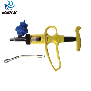 CETTIA KD109B מתכוונן <span class=keywords><strong>5CC</strong></span> וטרינרי רציף מזרק אוראלי ממתכת עם מתאם בקבוק לבעלי חיים