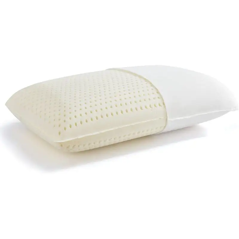 Almohada Visco de memoria de látex Natural 100%, funda extraíble, almohada de punto para dormir