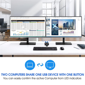 USB3.0开关选择器KVM切换器5gbps 2进1出USB开关USB 3.0双向分享器，用于打印机键盘鼠标共享 - Product Image 2