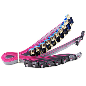 D-sub系列RS232 DB9 9针公到2.54毫米FC-10p 10针2.54母IDC 10针连接器适配器扁平带状电缆