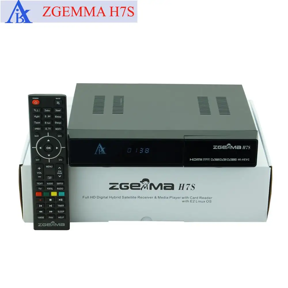 H7S Digital Satellite TV Receptor Box - 2 * DVB-S2/S2X + DVB-T2/C, sistema operacional Linux e Cl +