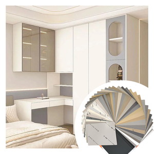 High <strong>Gloss</strong> Modern Design <strong>MDF</strong> Glued Acrylic <strong>Sheet</strong> with PVC Film PET Material Explosion-Proof for Home Kitchen Decoration - Product Image 2