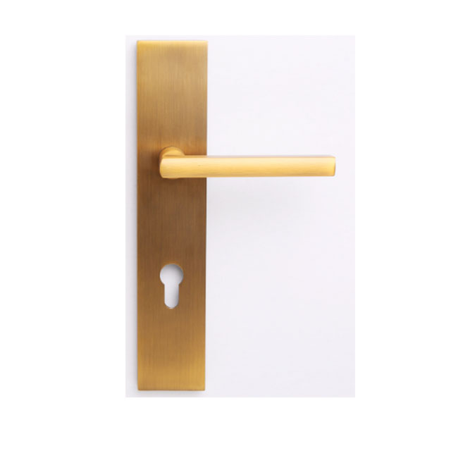Coffee Middle Quality Aluminum Door Handles 260mm Big Zinc Alloy Plate Outdoor Safety Door Lock