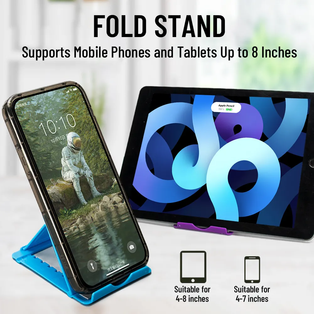 Gift set cheap price portable phone holder folding storage tablet stand colorful tablet holder