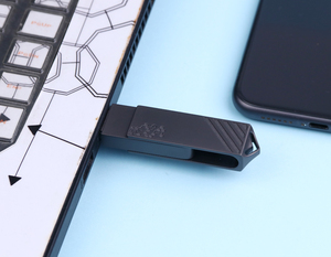Cep telefonu için/PC alüminyum alaşım döner OTG USB Pendrives hızlı hız Cle USB 2.0 3.0 özel Logo 3 in 1 usb flash sürücü - Product Image 5