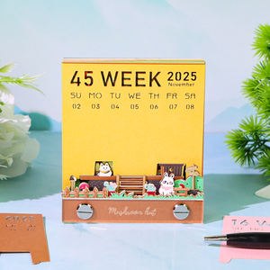 2025 Omoshiroi bloque 3D Bloc de notas 95 páginas 3D Bloc de notas calendario Mini seta útiles escolares hojas sueltas lindo Mini bloque notas Pad - Product Image 3