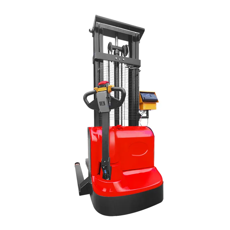 New Electric Walkie Stacker 1Ton 1.5Ton Reach Truck for Retail with Core Components Motor Pump Gear