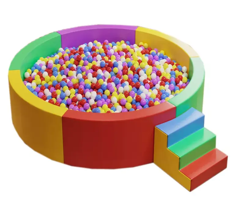 Esponja redonda para áreas internas, esponja infantil de forma redonda e macia para brincar, piscina interior de bolinhas para crianças