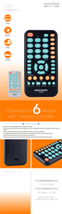ตัวควบคุม6อิน1รีโมทคอนโทรลอเนกประสงค์ E86รีโมทคอนโทรล IR - Product Image 5