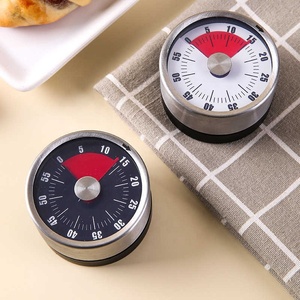 Timer in acciaio inossidabile da cucina Timer meccanico conto alla rovescia promemoria di gestione del tempo con magnete di aspirazione di cottura sveglia - Product Image 5