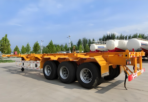 Factory Price 50 Tons <strong>Loading</strong> Capacity 6.5 Tons Tare Weight 3 Axles <strong>Container</strong> Transporting Chassis Skeleton Semi Trailer - Product Image 6