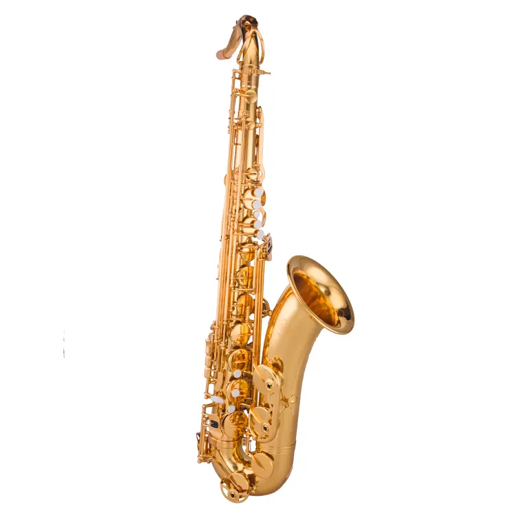 Золотой Лак Bb Tone тенор саксофон с корпусом и мундштуком