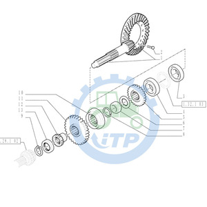 Phụ tùng máy kéo 5153715 bánh răng côn phù hợp cho máy kéo TL80 6635 7635 tl90a TD 95D TD 80D TL90 tl80a - Product Image 4