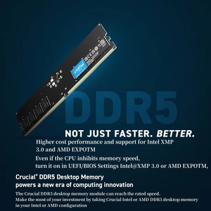 Memoria de escritorio DDR5 8GB/16GB/24GB/32GB/48GB/5200/5600MHZ 1,1 V 288PIN no ECC AMD Intel PC Compatible - Product Image 4