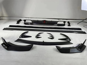 Used for Benz <strong>S</strong>-Class W223 Modification <strong>M</strong>-style Carbon Fiber Front Bumper Edge Side Skirts Rear Diffuser Rear Spoiler Body <strong>Kit</strong> - Product Image 4