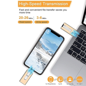 GITRA 4-in-1 OTG USB 3.0 Flash kalem sürücü 16GB ile 128GB kapasiteleri OEM Logo Metal özel USB bellek çubuğu USB 2.0 arayüzü - Product Image 3
